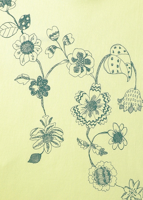 ZUCCa / S DRAWING FLOWER PRINT T / Tシャツ