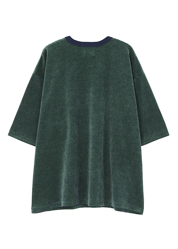NYA- / LOOSE VELOUR STRIPED T / Tシャツ