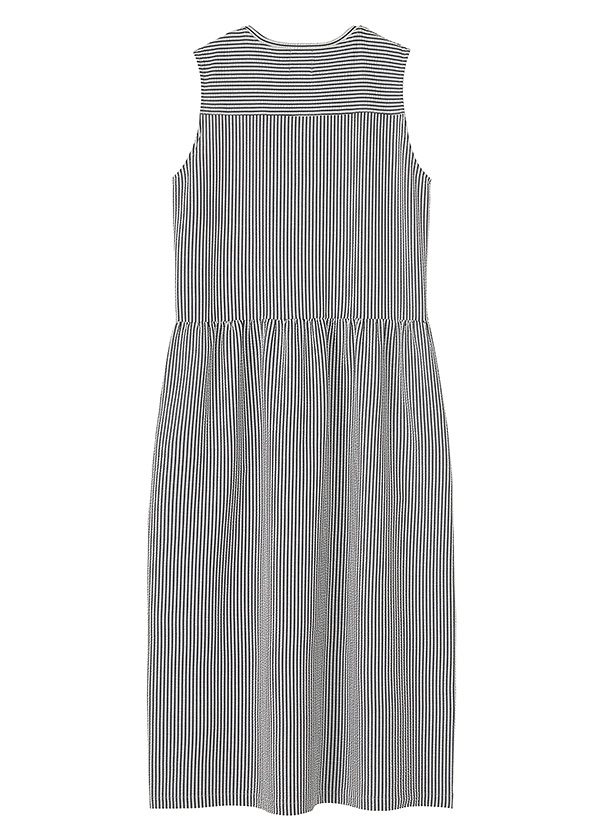 NYA- / SEERSUCKER STRIPED DRESS / ワンピース