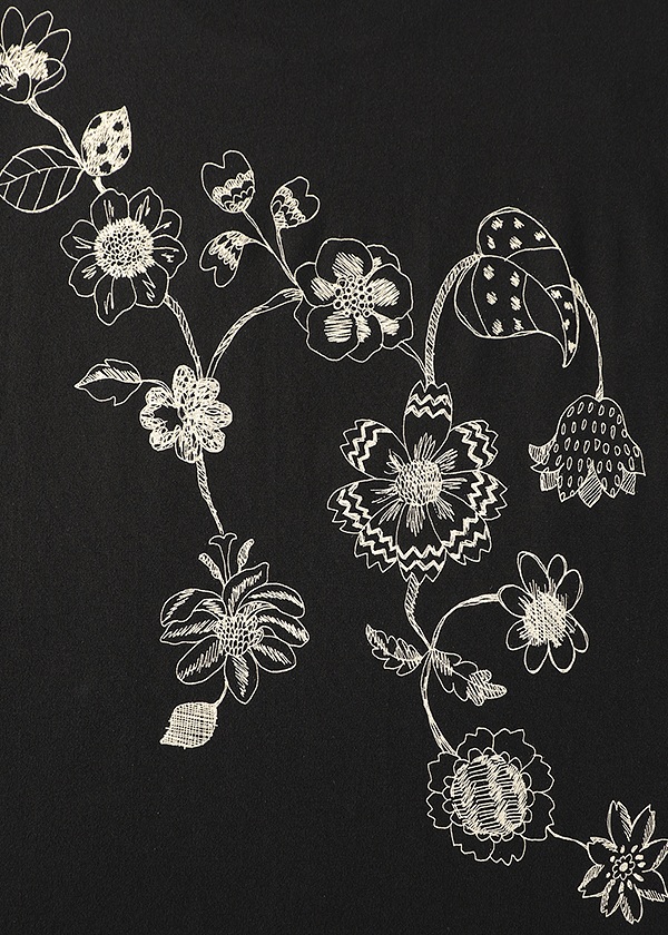ZUCCa / S DRAWING FLOWER PRINT T / Tシャツ