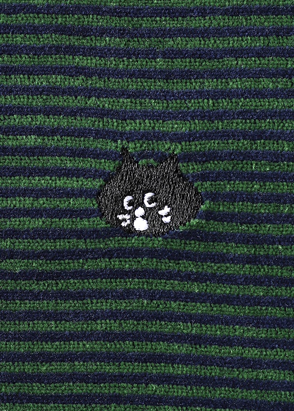 NYA- / LOOSE VELOUR STRIPED T / Tシャツ