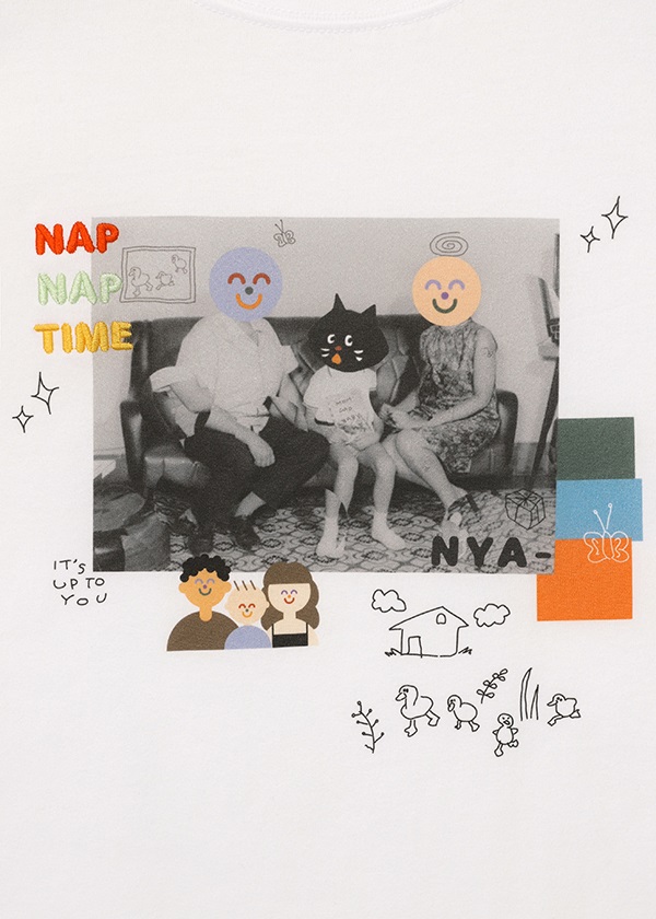 NYA- / COLLAGE T / ビッグシルエットTシャツ