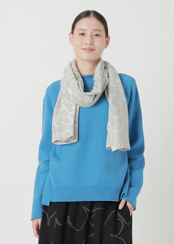 Plantation / ラインフラワードットジャージストール / ストール