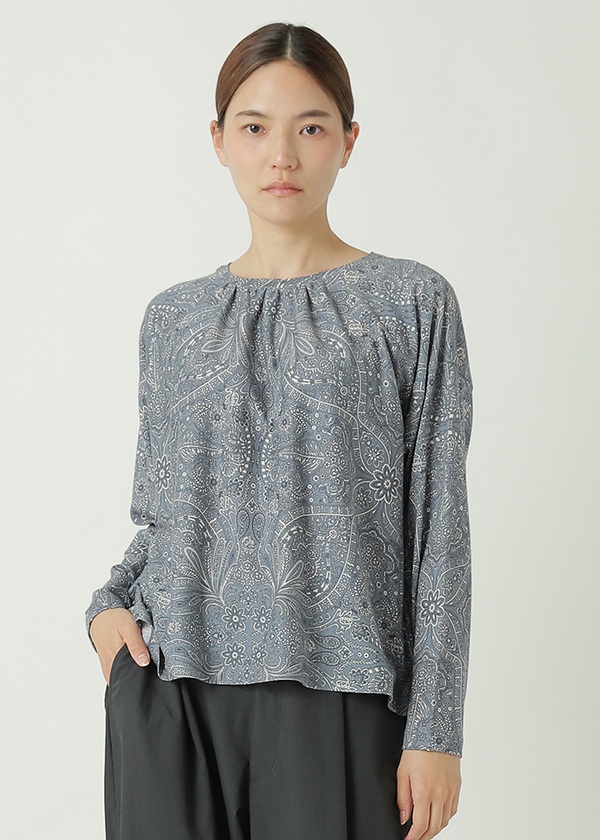 ZUCCa / S FLORAL SCARF PRINT JERSEY / カットソー