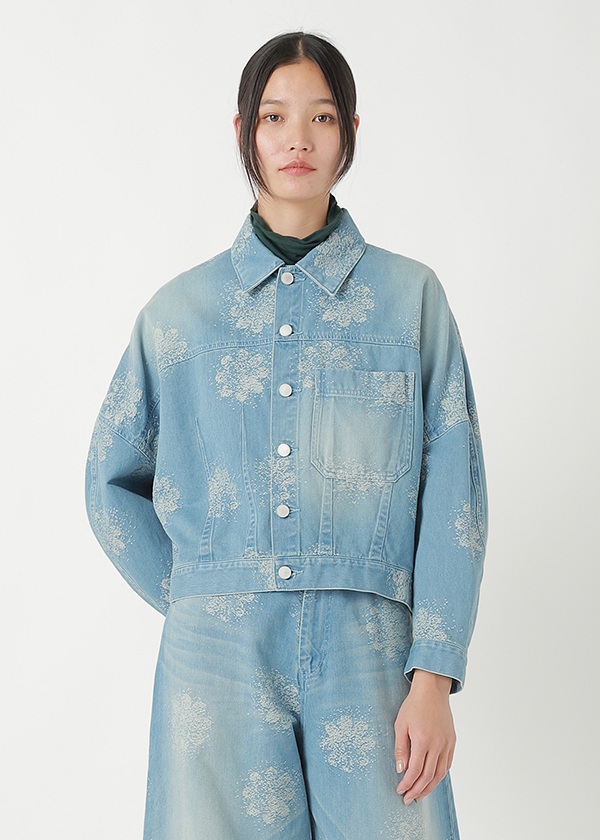 <先行予約> ZUCCa / FLOWER JQ DENIM / ブルゾン