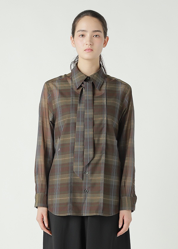 <先行予約> ZUCCa / SHEER CHECK / シャツ