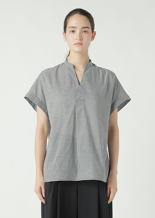 ZUCCa / COTTON SILK GINGHAM CHECK / ブラウス
