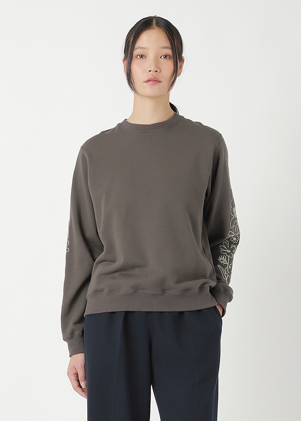 <先行予約> ZUCCa / FLOWER EMBROIDERY SWEATSHIRT / トップス
