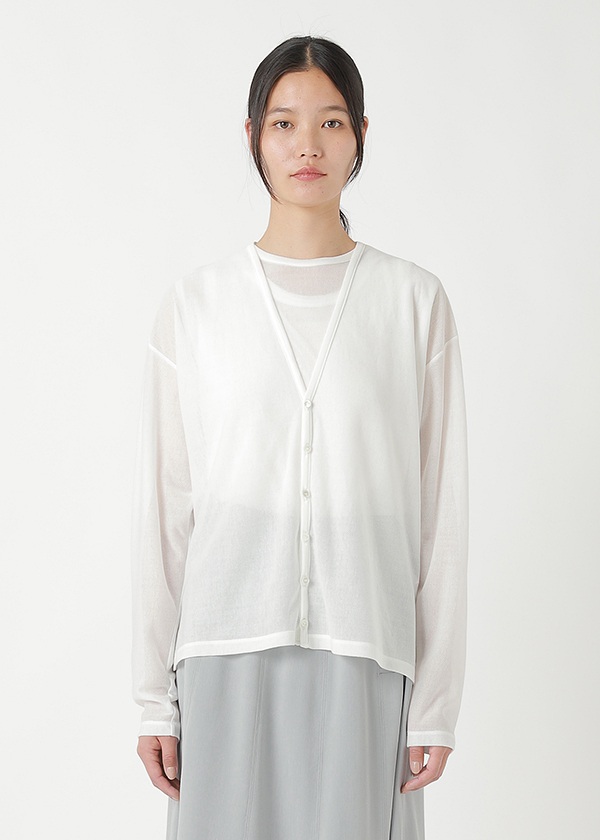 ZUCCa / SHEER HERRINGBONE INLAY / カーディガン