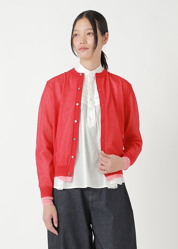 <先行予約> ZUCCa / DOUBLE SHEER KNIT / カーディガン