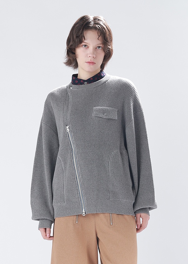 <先行予約> ZUCCa / TEXTURED COTTON KNIT / ブルゾン
