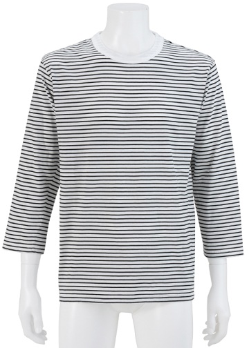 ZUCCa / メンズ コットンボーダー / Tシャツ black(26)