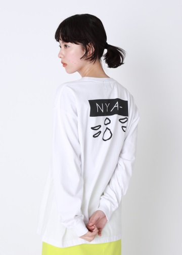 NYA- / (O) BACK NYA-? T / ロングスリーブTシャツ