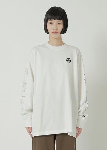 NYA- / SLEEVE ORNAMENT / ロングスリーブTシャツ