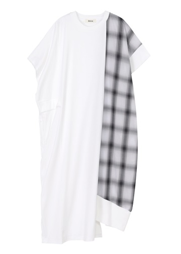 ZUCCa / P チェックドッキングジャージィー / ワンピース