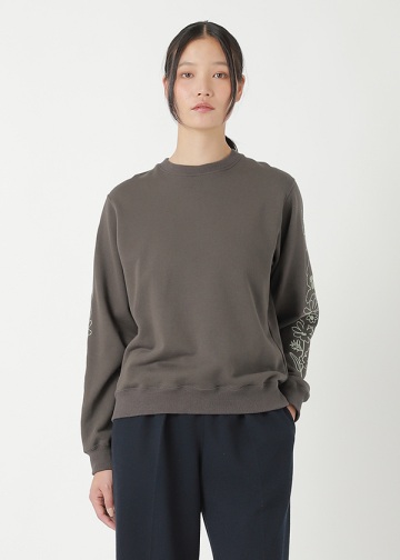 <先行予約> ZUCCa / FLOWER EMBROIDERY SWEATSHIRT / トップス
