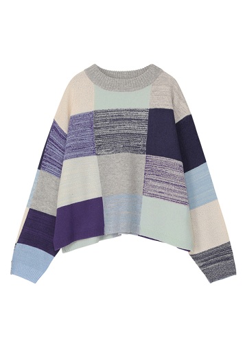 <先行予約> ZUCCa / COLOR BLOCK KNIT / トップス