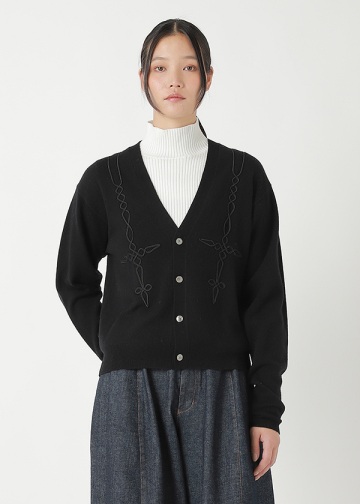 <先行予約> ZUCCa / EMBROIDERY KNIT / カーディガン