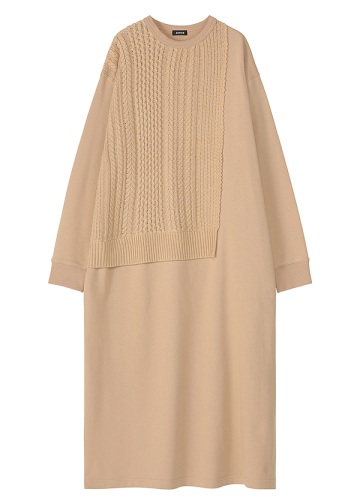 <先行予約> ZUCCa / ARAN KNIT SWEATSHIRT / ワンピース