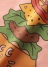 NYA- / HAMBURGER TOTE BAG / �g�[�g�o�b�O