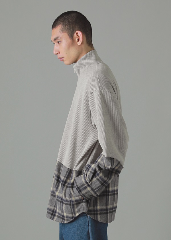 ZUCCa / メンズ チェックドッキング / ブルゾン(M navy(13)): CABANE de ZUCCa| A-net ONLINE  STORE