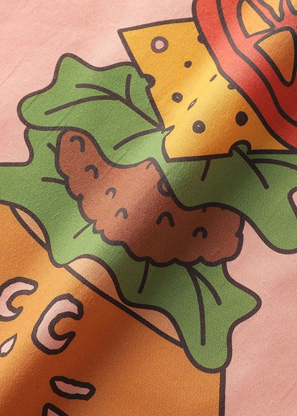 NYA- / HAMBURGER TOTE BAG / �g�[�g�o�b�O