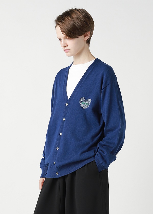 ZUCCa / HEART LOGO KNIT / �J�[�f�B�K��