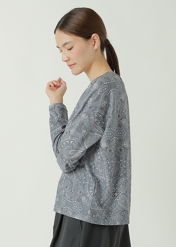 ZUCCa / PO FLORAL SCARF PRINT JERSEY / �J�b�g�\�[