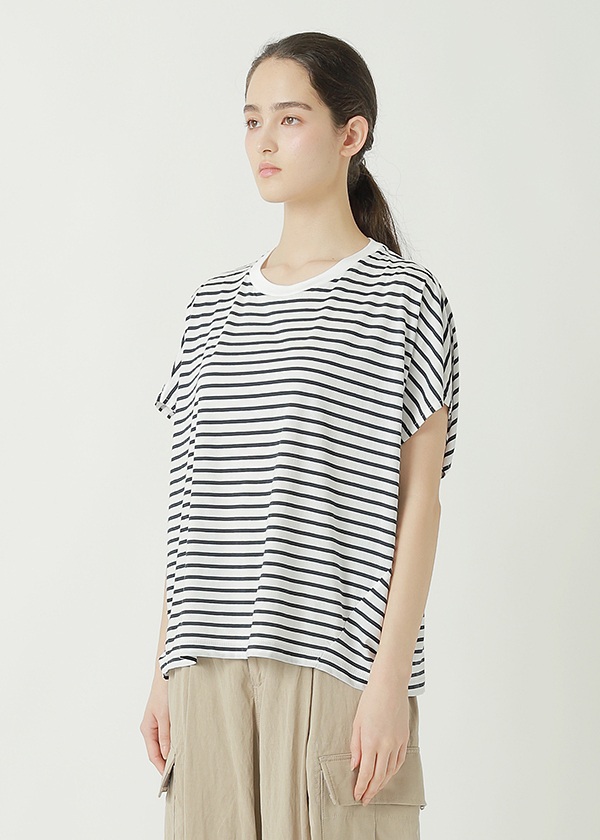 ZUCCa / S DRAPE STRIPE JERSEY / �J�b�g�\�[