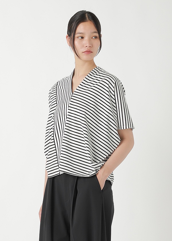 <��s�\��> ZUCCa / CENTER STRIPE JERSEY / �J�b�g�\�[