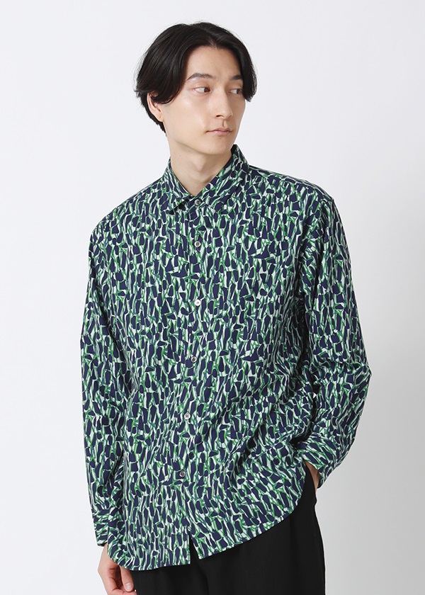 ZUCCa / P アブストラクトアートプリント / シャツ(M navy(13