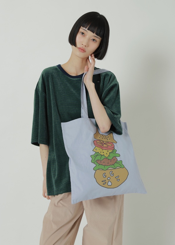 NYA- / HAMBURGER TOTE BAG / �g�[�g�o�b�O
