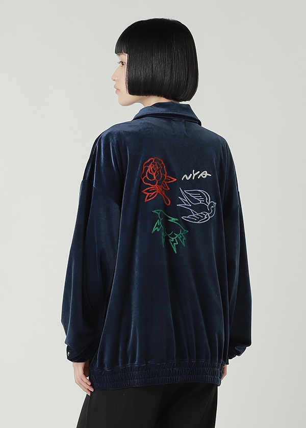 NYA- / ORNAMENT VELOUR BLOUSON / �u���]��