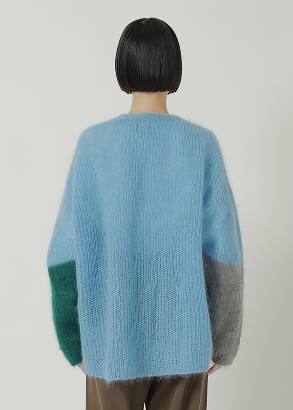 <��s�\��> NYA- / COLOR BLOCK KNIT / �j�b�g�J�[�f�B�K��