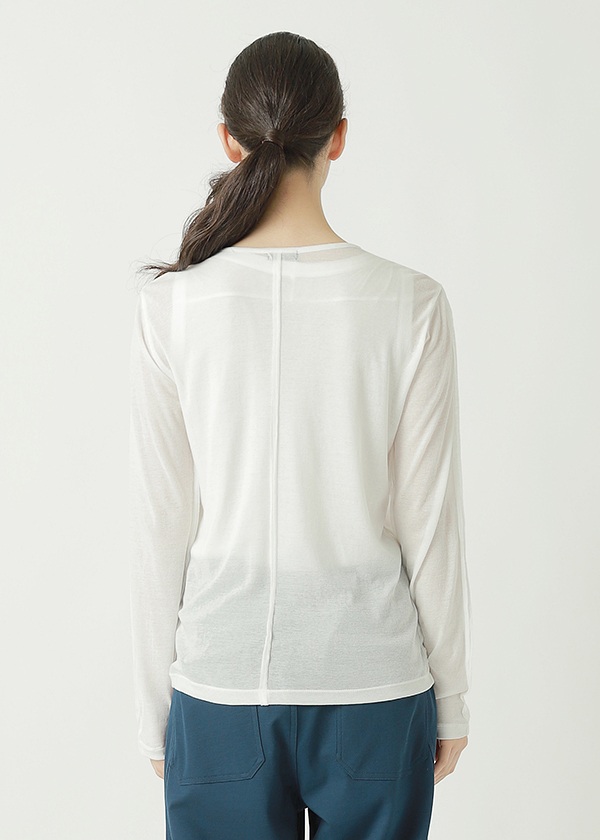 ZUCCa / S SHEER RIB KNIT / �J�b�g�\�[