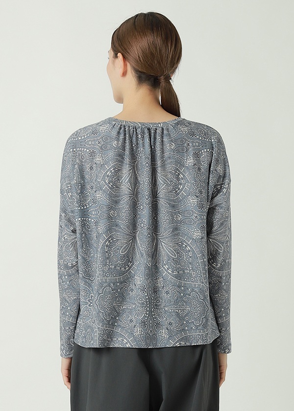 ZUCCa / PO FLORAL SCARF PRINT JERSEY / �J�b�g�\�[