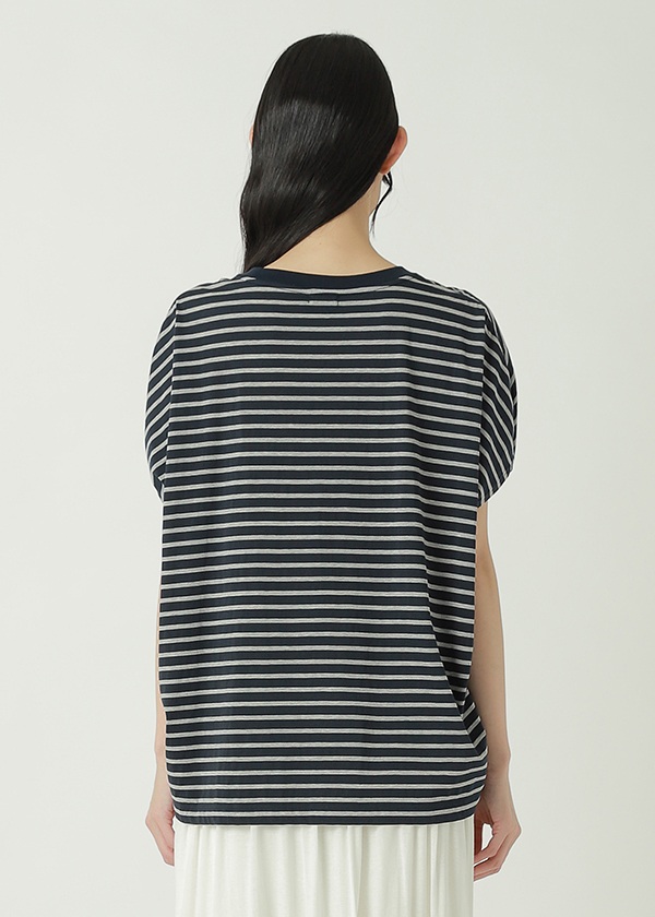 <��s�\��> ZUCCa / DRAPE STRIPE JERSEY / �J�b�g�\�[