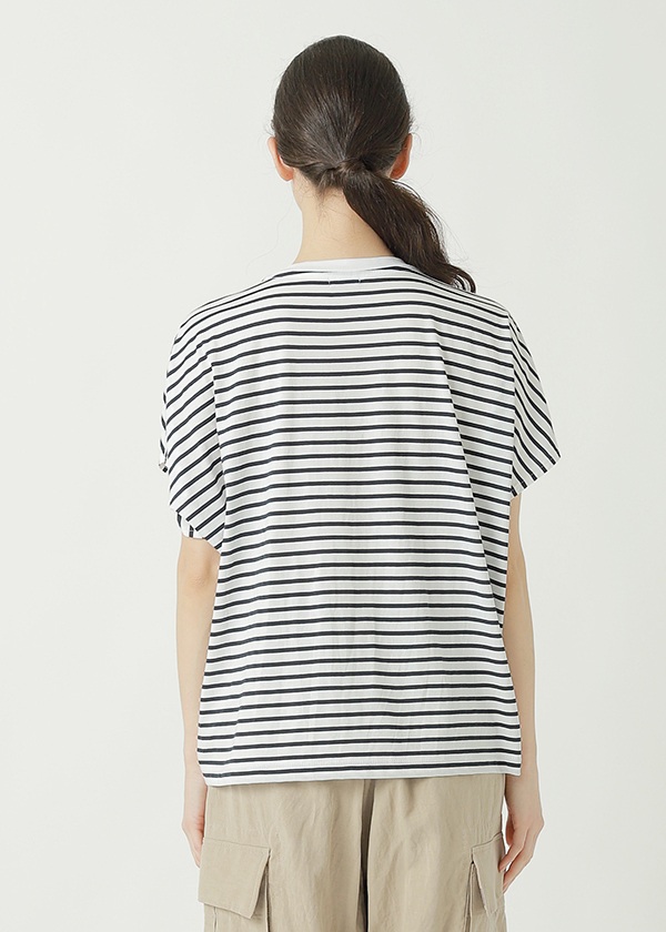 ZUCCa / S DRAPE STRIPE JERSEY / �J�b�g�\�[