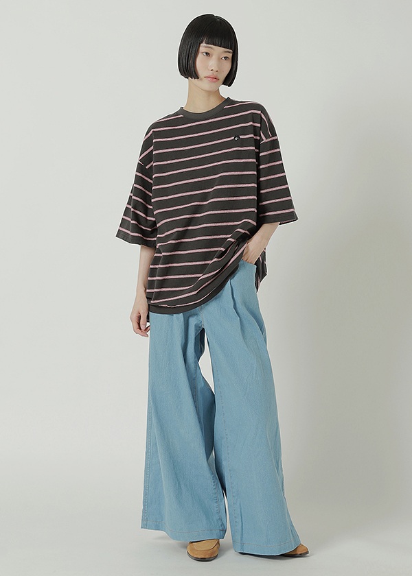 <��s�\��> NYA- / MULTI STRIPED T / T�V���c