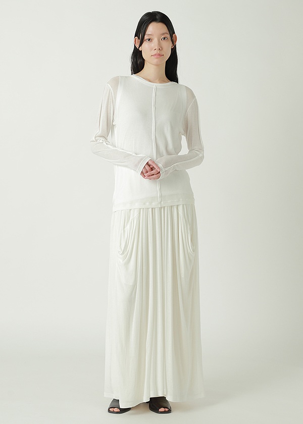 <��s�\��> ZUCCa / SHEER RIB KNIT / �J�b�g�\�[