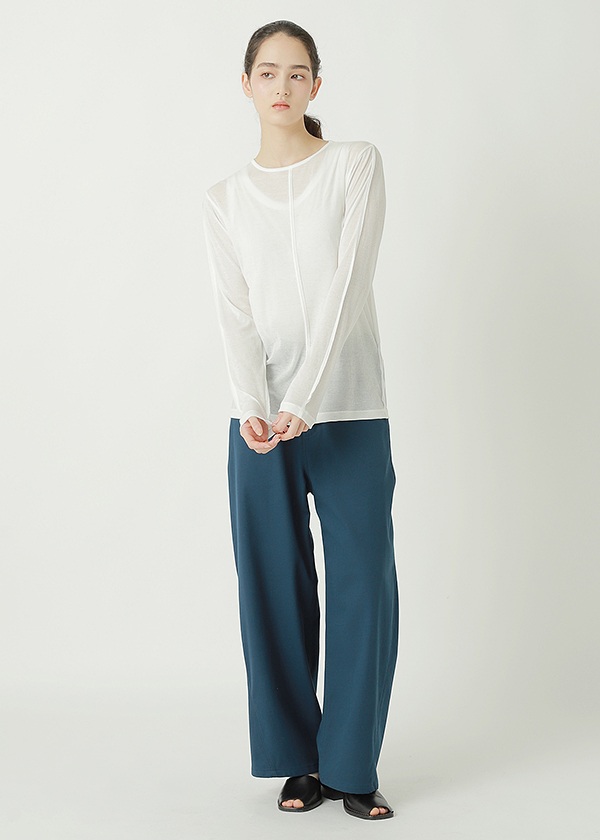 ZUCCa / S SHEER RIB KNIT / �J�b�g�\�[