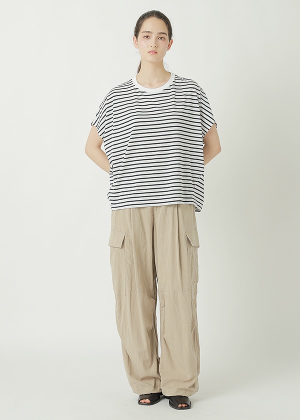 ZUCCa / S DRAPE STRIPE JERSEY / �J�b�g�\�[