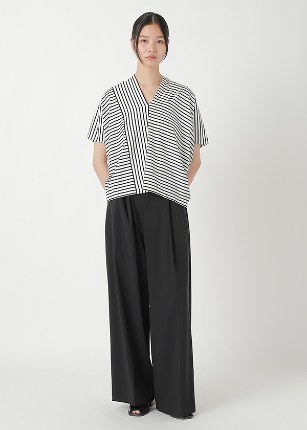 <��s�\��> ZUCCa / CENTER STRIPE JERSEY / �J�b�g�\�[