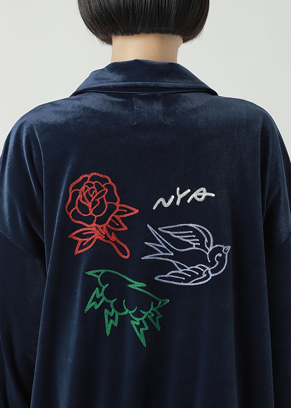 NYA- / ORNAMENT VELOUR BLOUSON / �u���]��