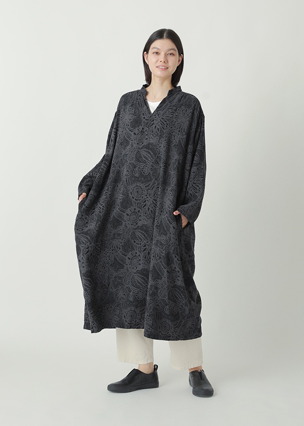 【美品】plantation ドットダブルJQ ワンピース Plantation / ドットフラワーJQ / ワンピース(M blue(12