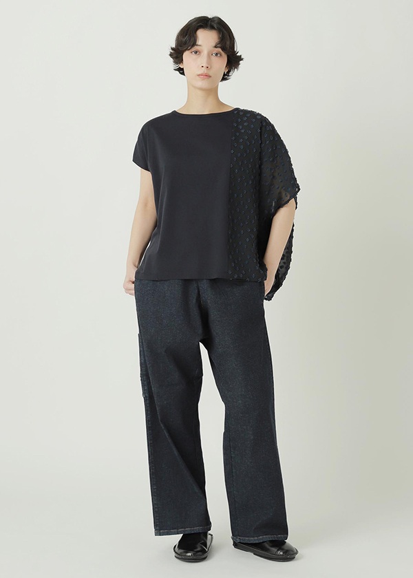 ZUCCa / JACQUARD DOCKING JERSEY / �J�b�g�\�[