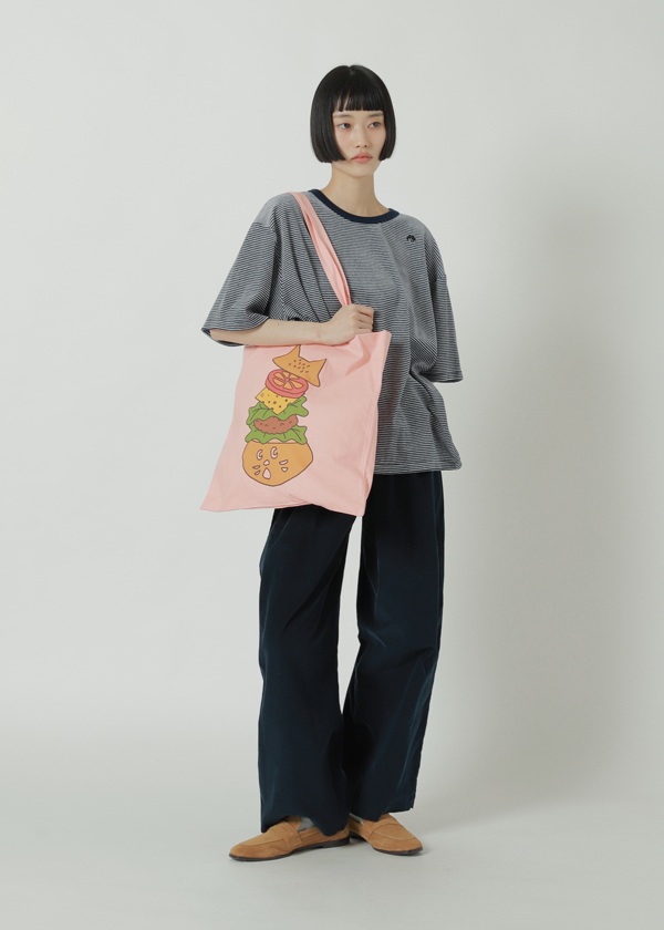 NYA- / HAMBURGER TOTE BAG / �g�[�g�o�b�O