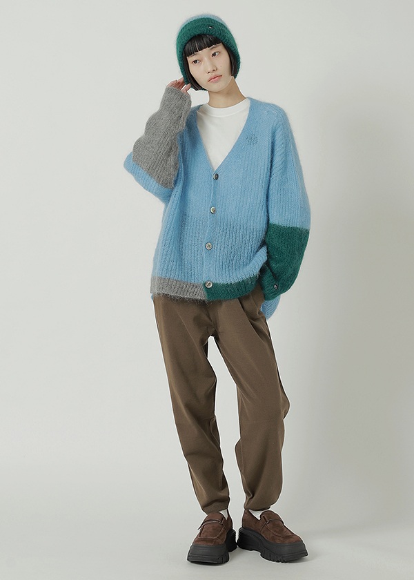 <��s�\��> NYA- / COLOR BLOCK KNIT / �j�b�g�J�[�f�B�K��