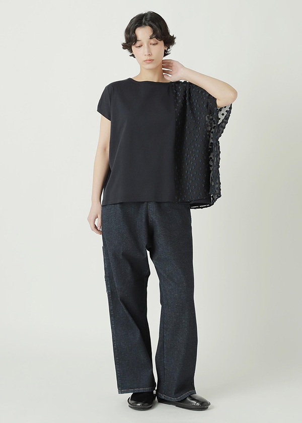 ZUCCa / JACQUARD DOCKING JERSEY / �J�b�g�\�[