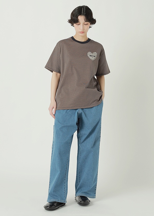 ZUCCa / HEART LOGO STRIPED T / T�V���c